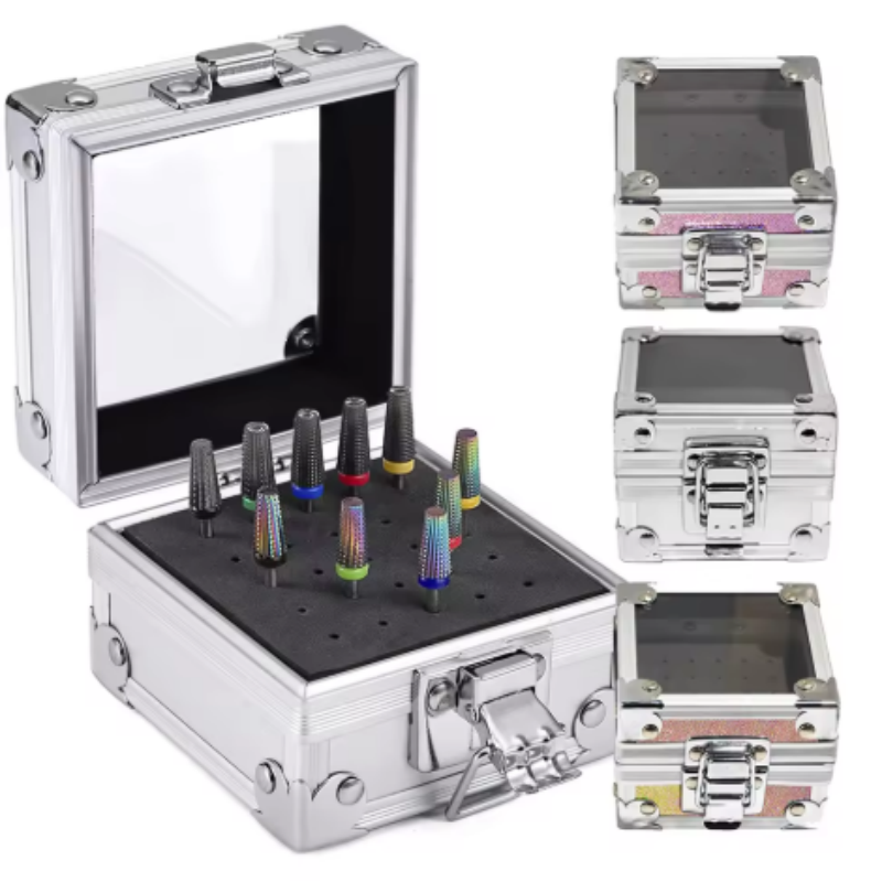 Nail Drill Machine - Aufbewahrungsbox für Nagelbohrer aus Aluminium, tragbarer