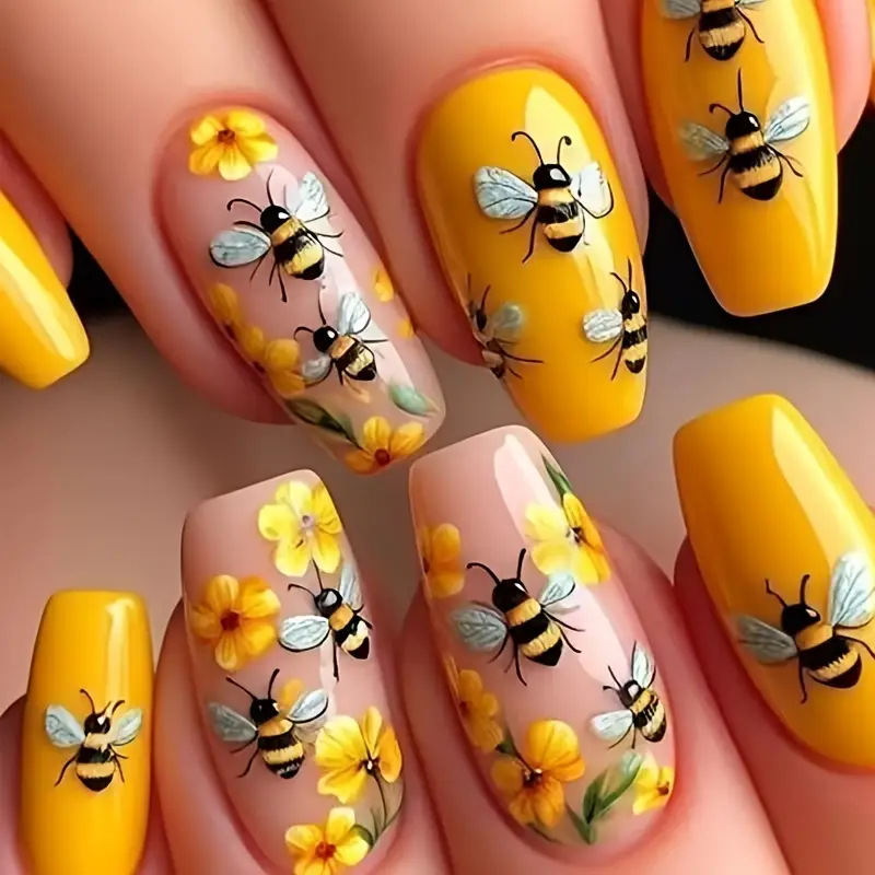 24 Stück/Set mittellange künst – Nail Art Press On Bewertung und Preis