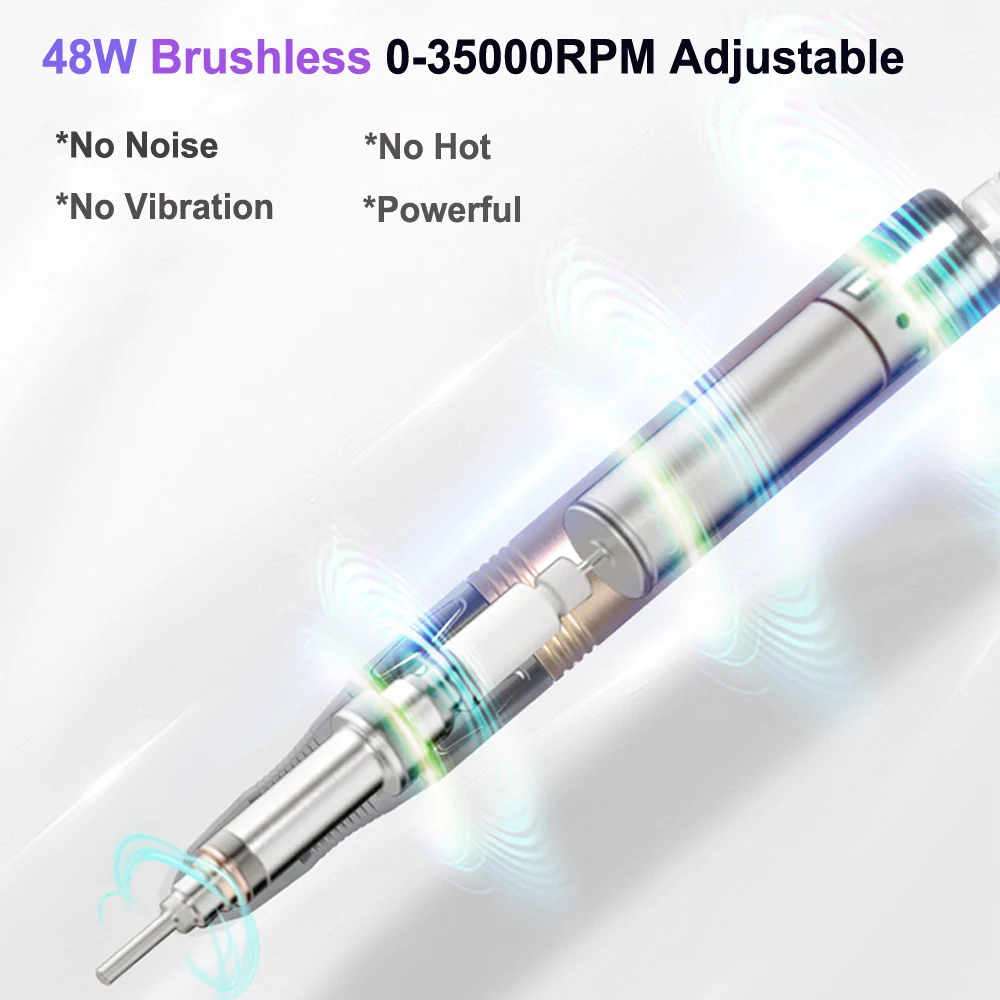 Neue 48W bürstenlose Nagelbohr – Nail Drill Machine Bewertung und Preis